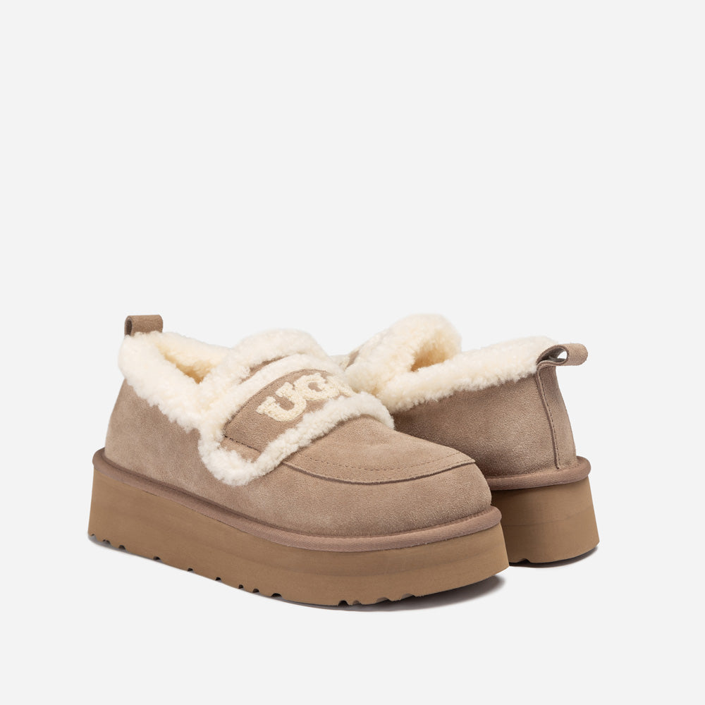 OZWEAR UGG Violet Shearling Platform Loafer