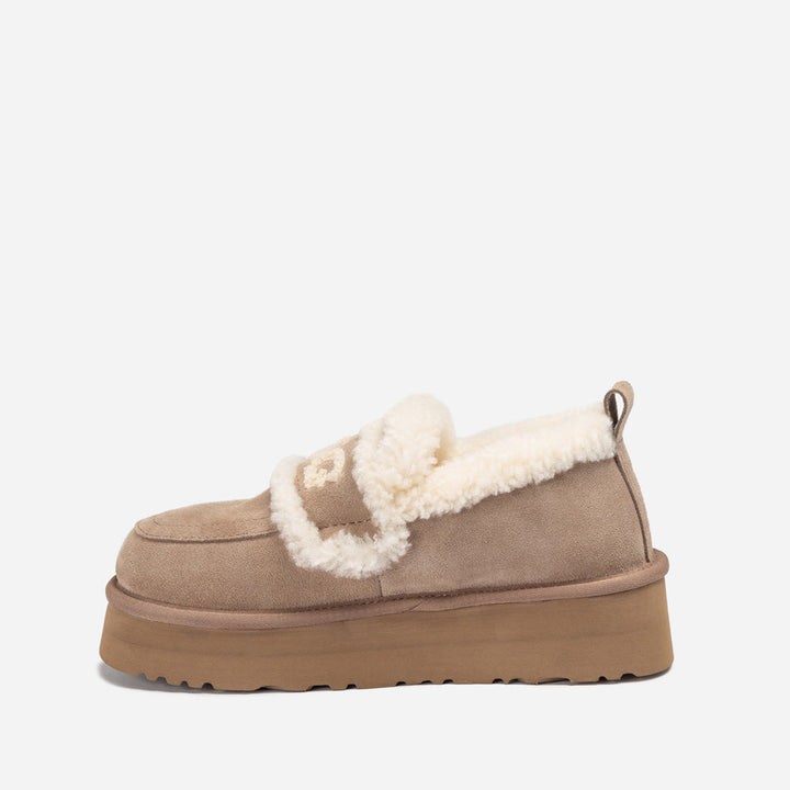OZWEAR UGG Violet Shearling Platform Loafer