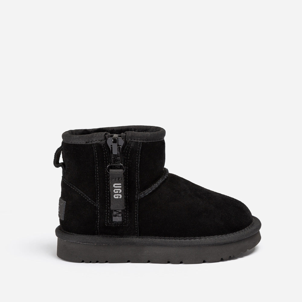 OZWEAR UGG Kids Mini Zipper Tape Logo Boots