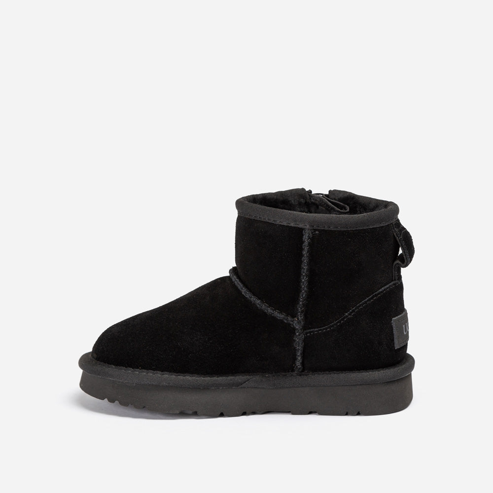OZWEAR UGG Kids Mini Zipper Tape Logo Boots