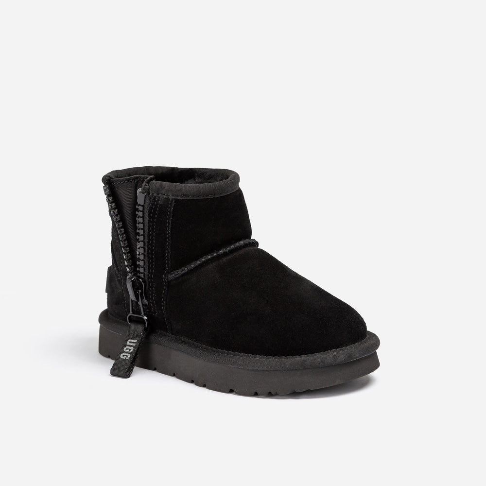 OZWEAR UGG Kids Mini Zipper Tape Logo Boots