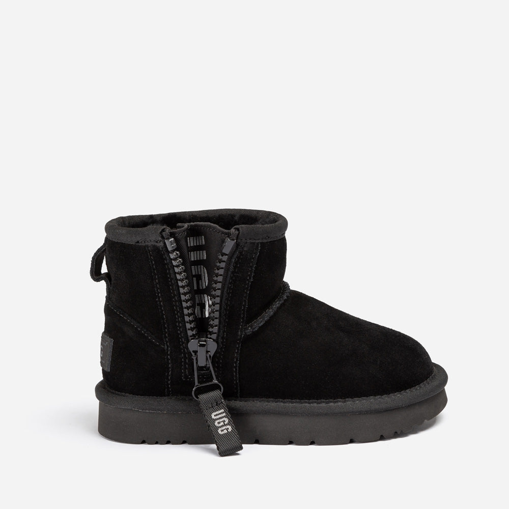 OZWEAR UGG Kids Mini Zipper Tape Logo Boots