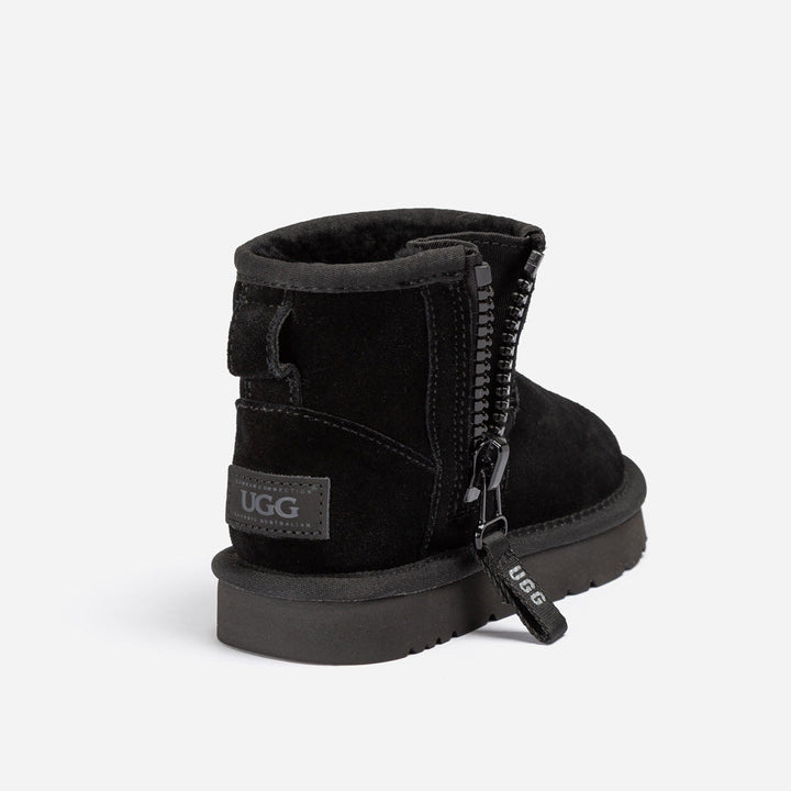 OZWEAR UGG Kids Mini Zipper Tape Logo Boots