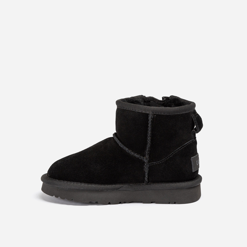 OZWEAR UGG Kids Mini Zipper Tape Logo Boots