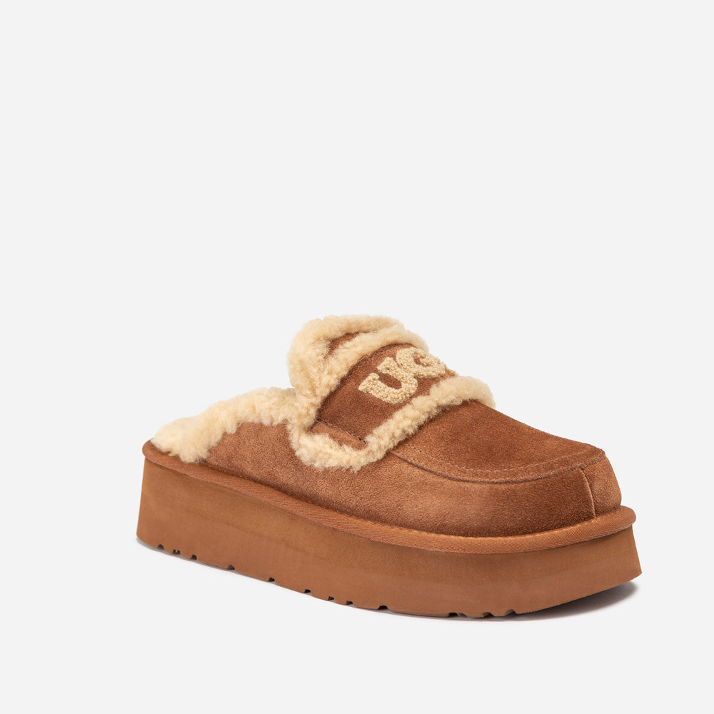 OZWEAR UGG Violet Shearling Platform Slipper