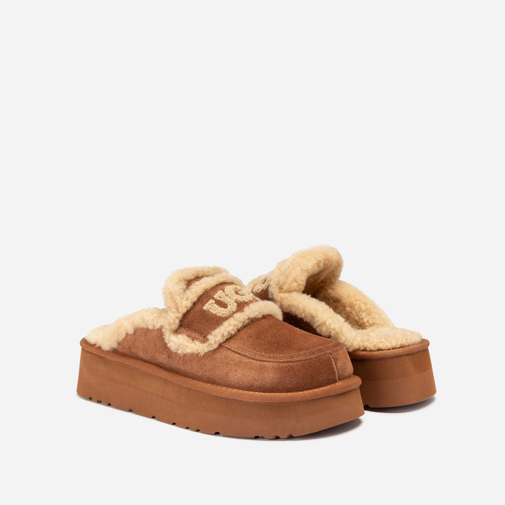 OZWEAR UGG Violet Shearling Platform Slipper