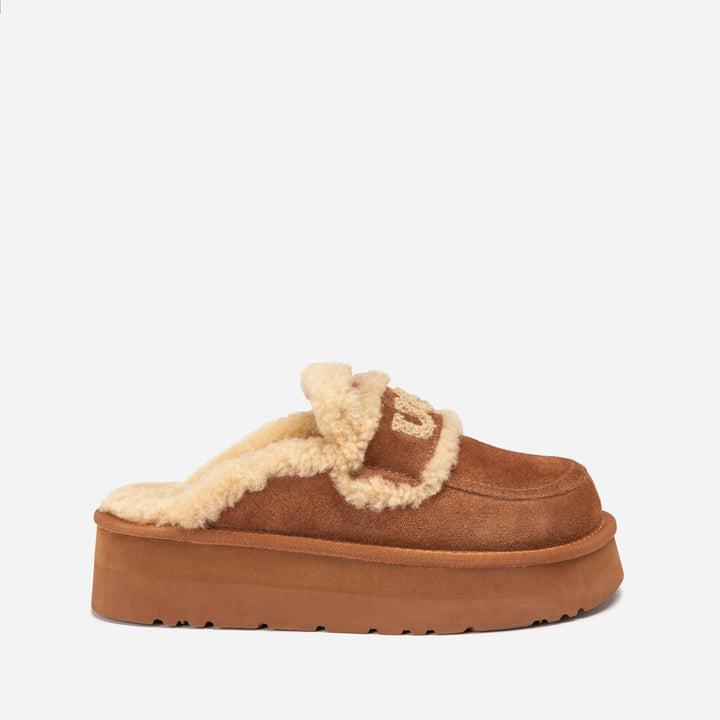 OZWEAR UGG Violet Shearling Platform Slipper
