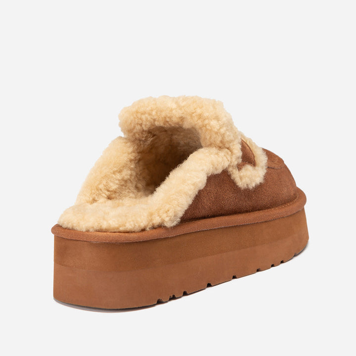 OZWEAR UGG Violet Shearling Platform Slipper