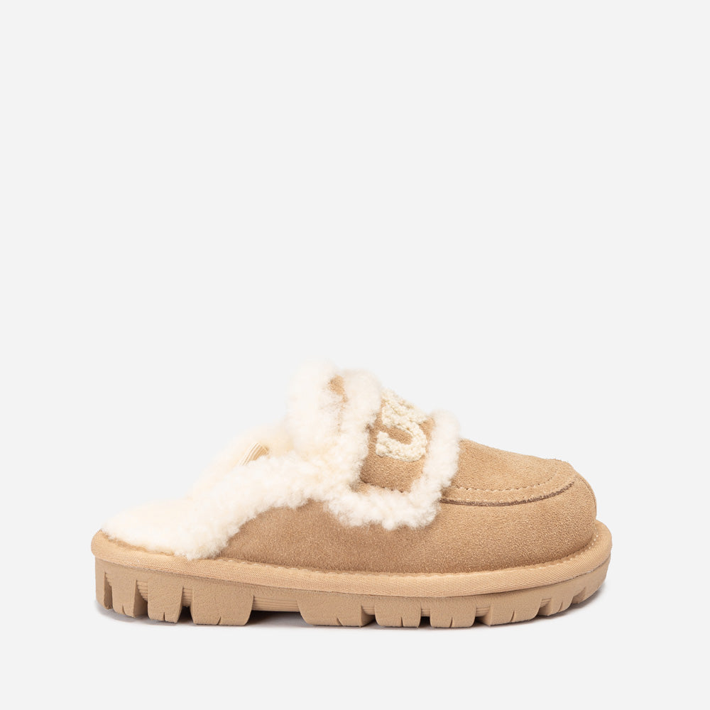 OZWEAR UGG Kids Violet Shearling Slipper (Detachable Feature)