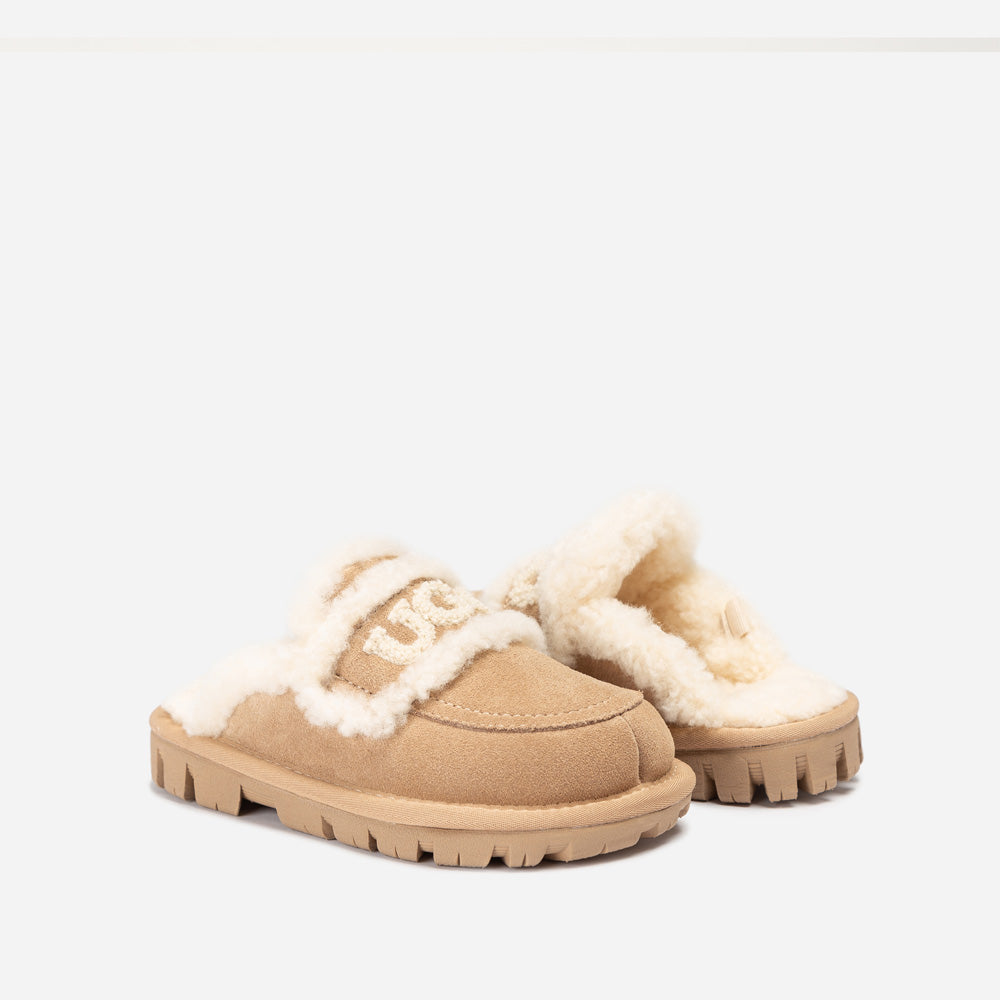 OZWEAR UGG Kids Violet Shearling Slipper (Detachable Feature)