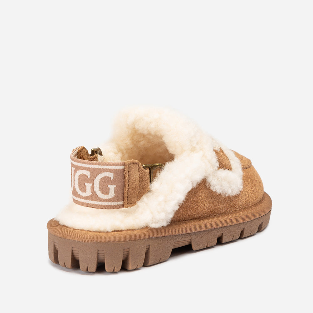 OZWEAR UGG Kids Violet Shearling Slipper (Detachable Feature)