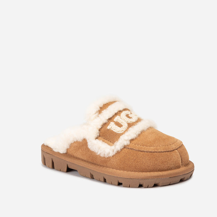 OZWEAR UGG Kids Violet Shearling Slipper (Detachable Feature)