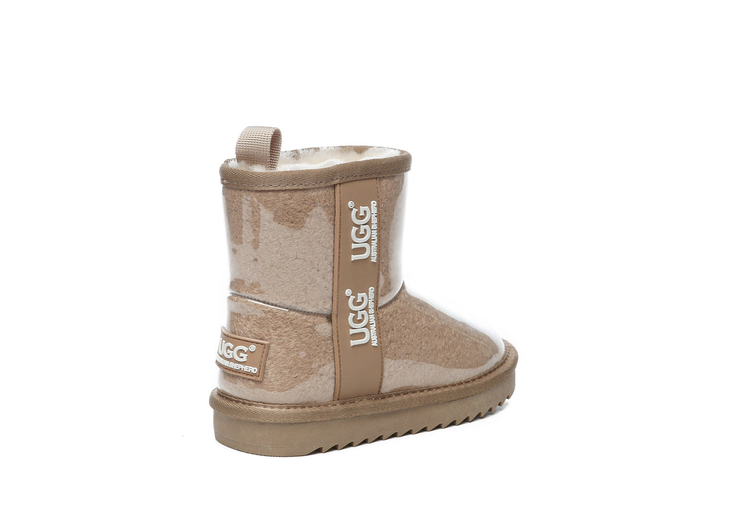 Kids Ugg Boots Clear Waterproof and Shearling Coated