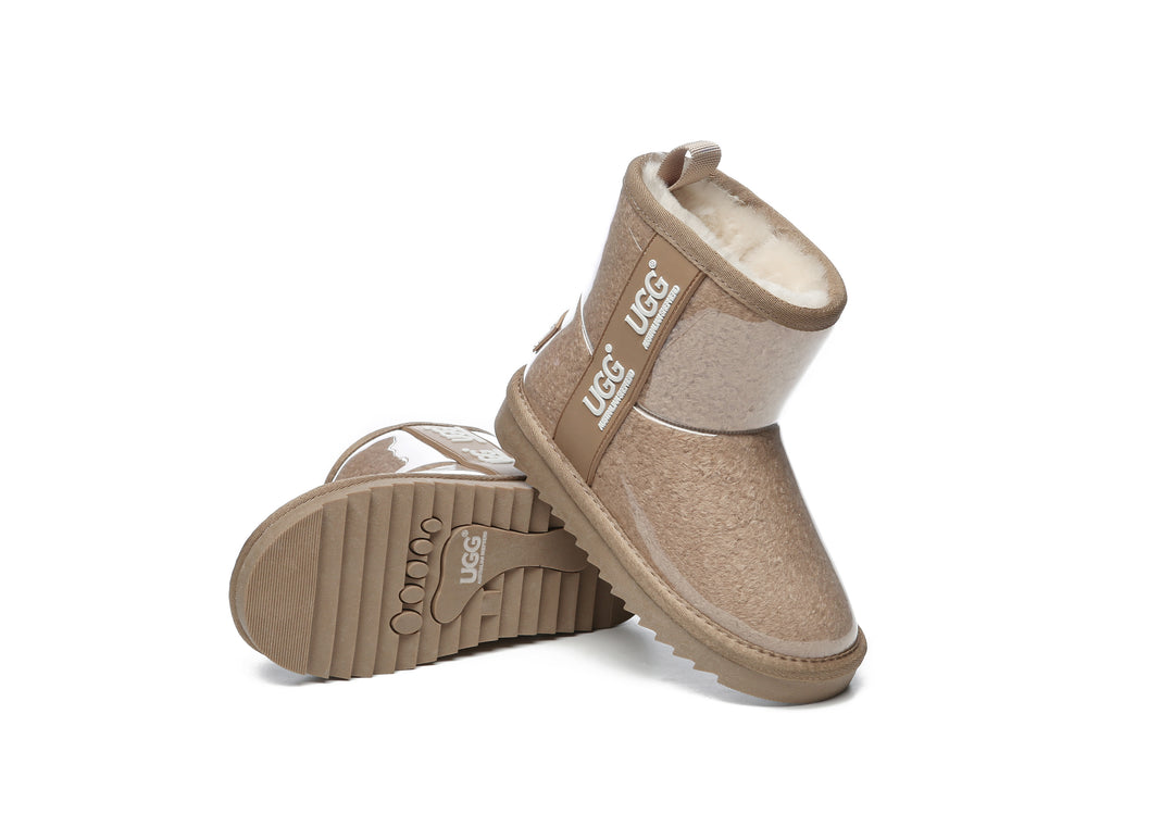 Kids Ugg Boots Clear Waterproof and Shearling Coated