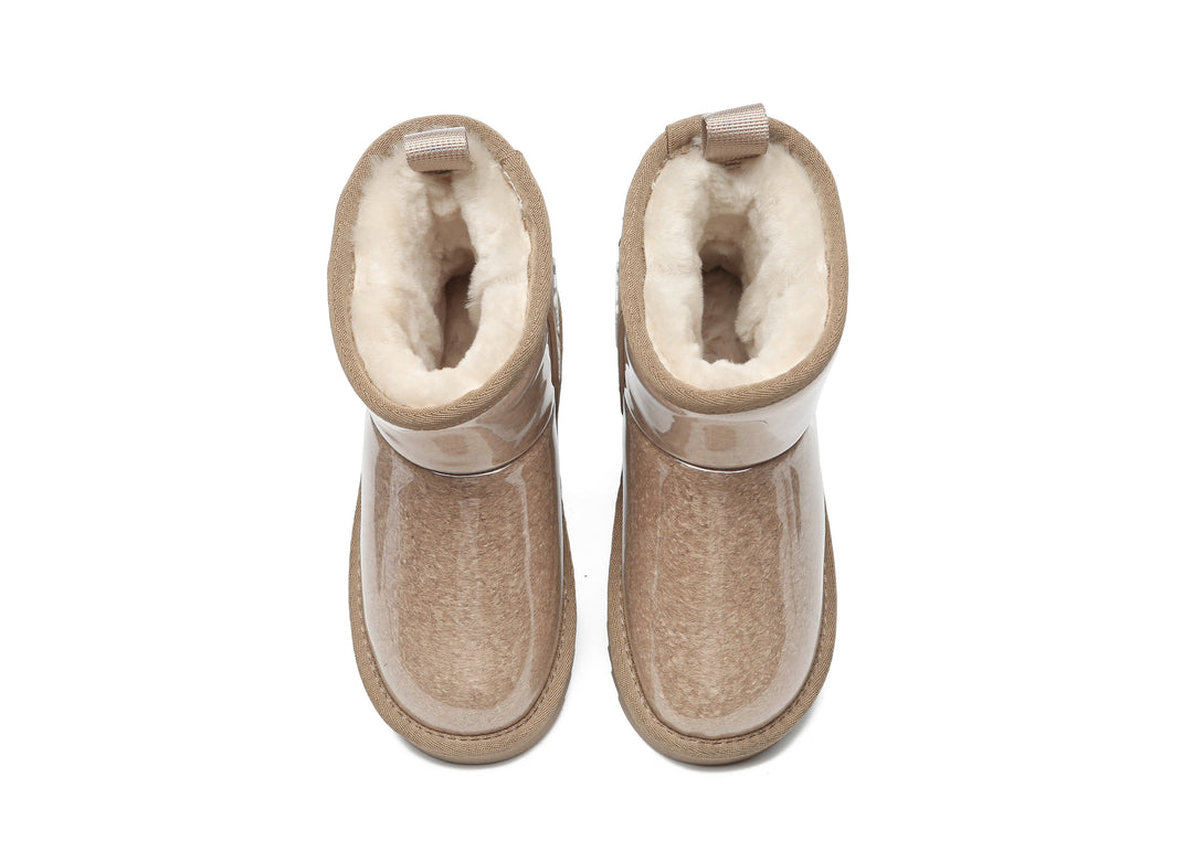 Kids Ugg Boots Clear Waterproof and Shearling Coated
