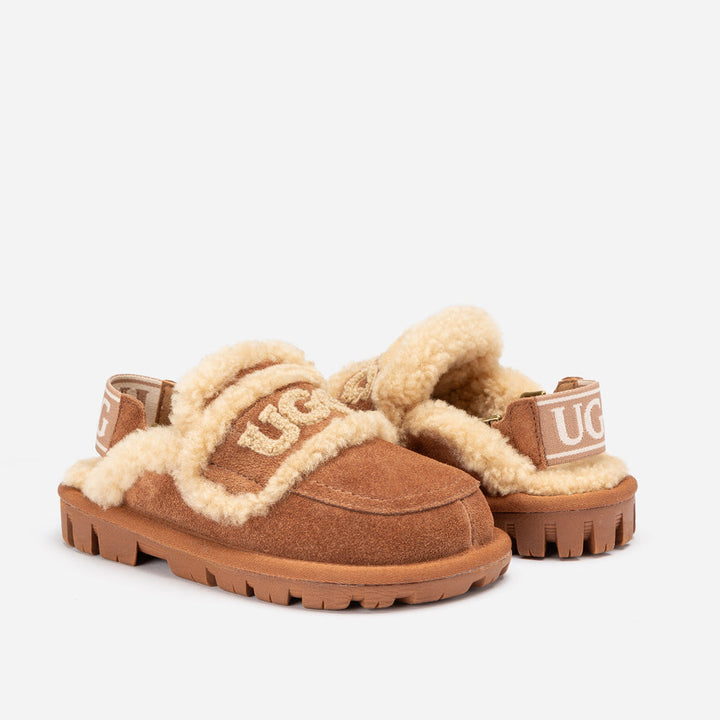 OZWEAR UGG Kids Violet Shearling Slipper (Detachable Feature)