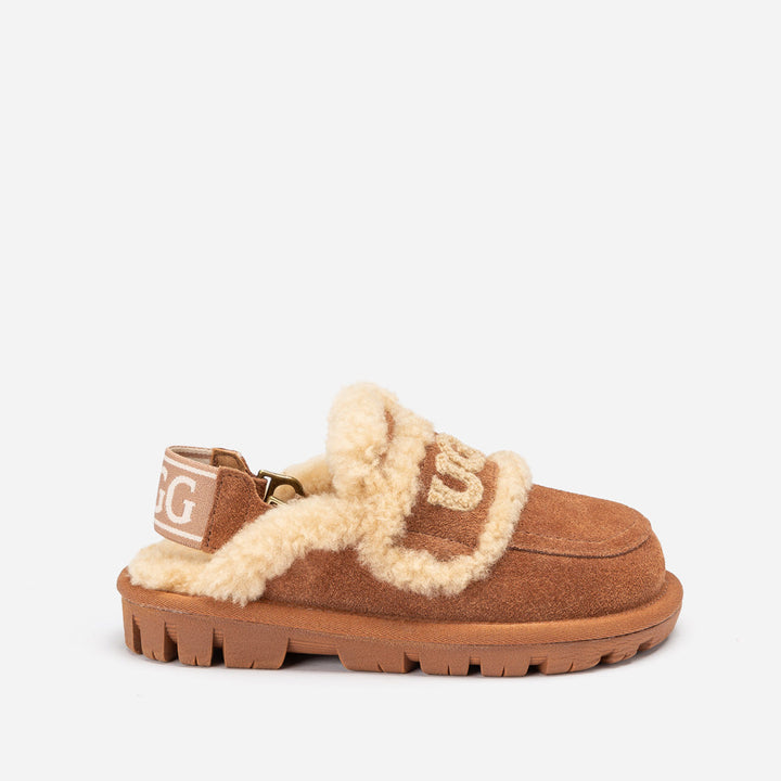 OZWEAR UGG Kids Violet Shearling Slipper (Detachable Feature)