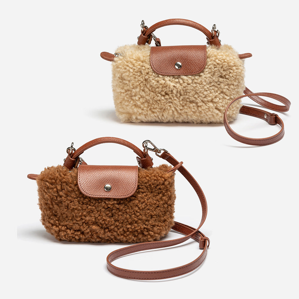 OZWEAR UGG Mini Synthetic Fur Dumpling Bag