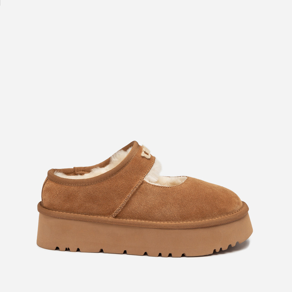 OZWEAR UGG Mary Jane Emb Logo Platform