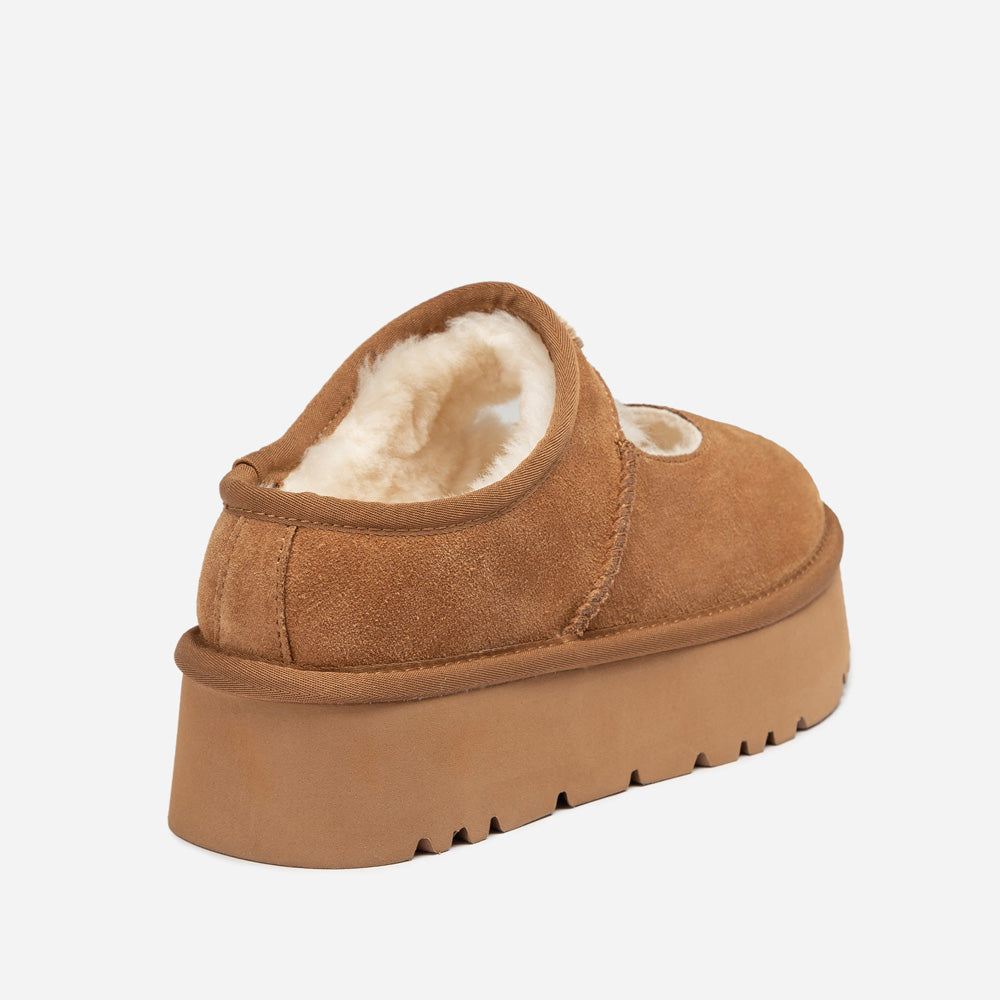 OZWEAR UGG Mary Jane Emb Logo Platform