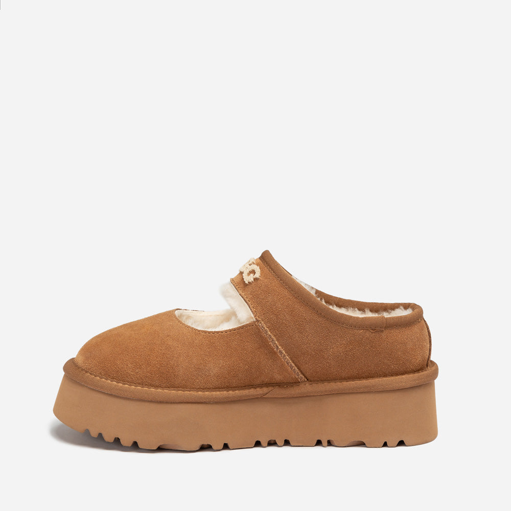 OZWEAR UGG Mary Jane Emb Logo Platform