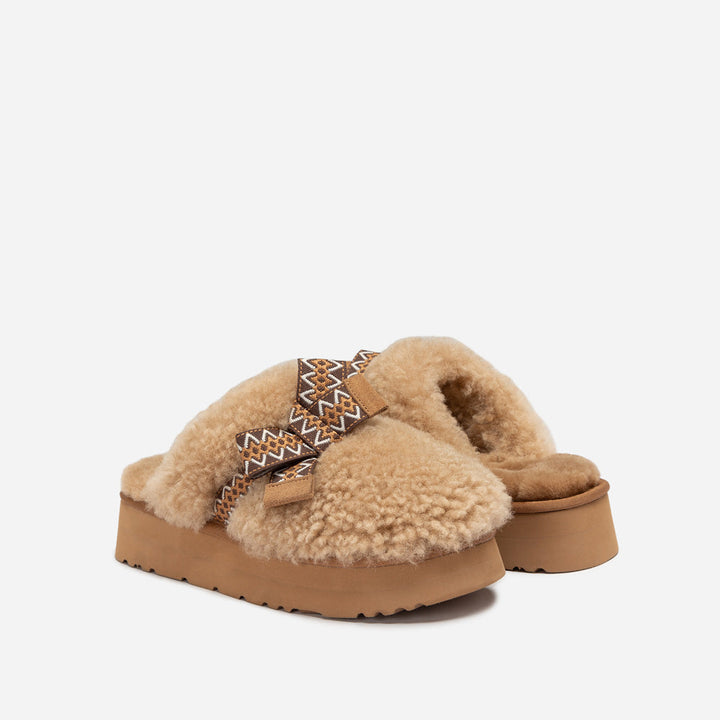 OZWEAR UGG Cemila Shearling Platform Slipper