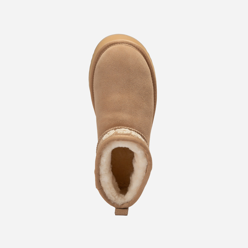 OZWEAR UGG Classic Platform Knit Logo Matelassé Ultra Mini Boot