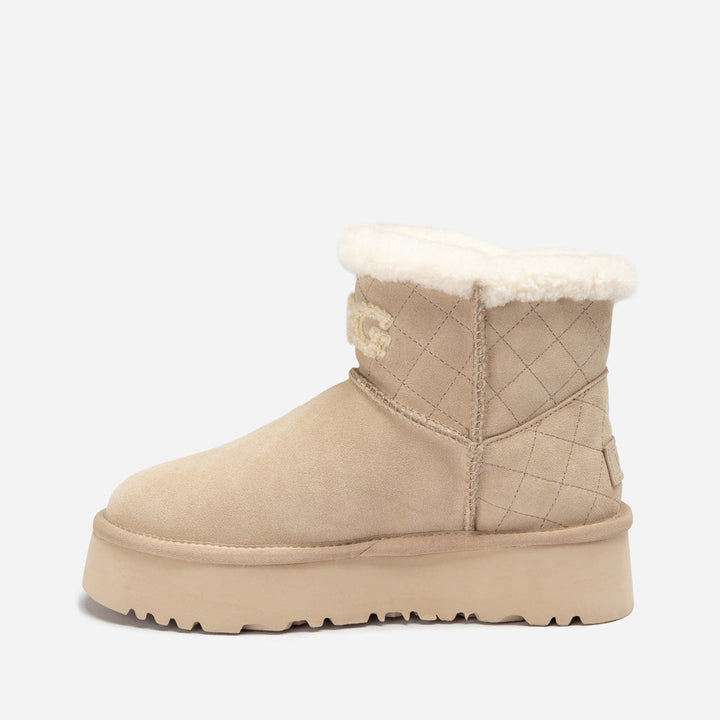 OZWEAR UGG Bondi Matelasse Platform Shearling Mini Boot