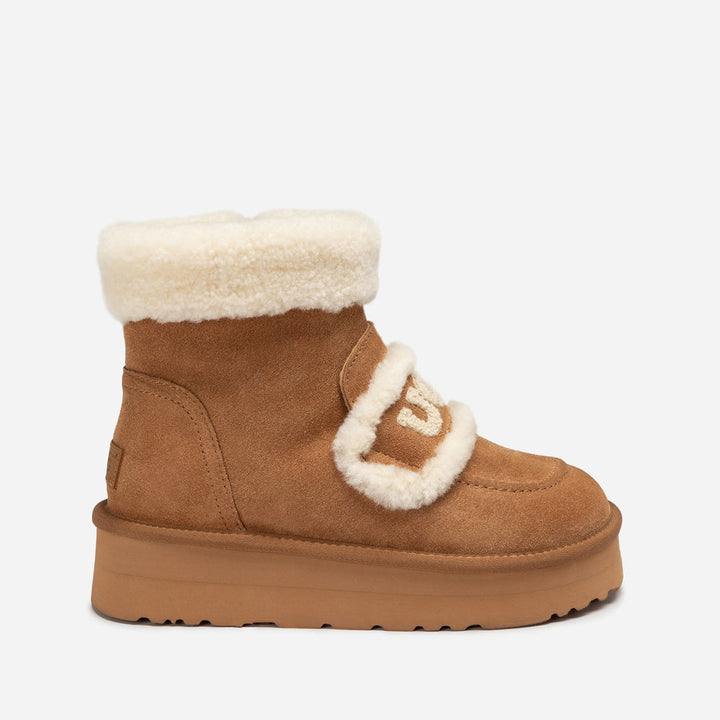 OZWEAR UGG Violet Shearling Zip Platform Boot