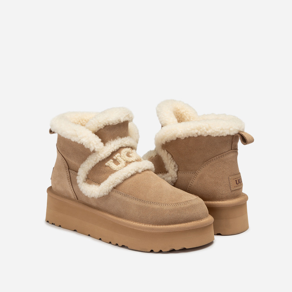 OZWEAR UGG Violet Shearling Platform Boot