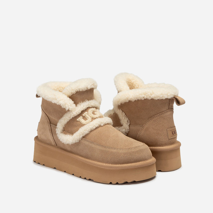 OZWEAR UGG Violet Shearling Platform Boot