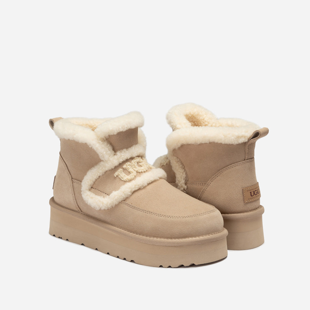 OZWEAR UGG Violet Shearling Platform Boot