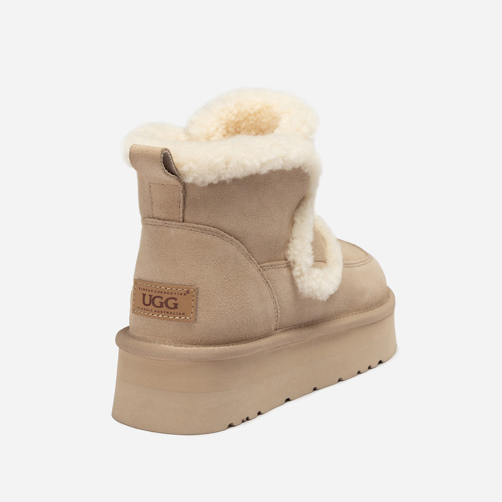OZWEAR UGG Violet Shearling Platform Boot