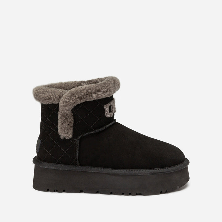 OZWEAR UGG Bondi Matelasse Platform Shearling Mini Boot