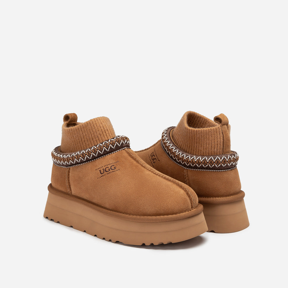 OZWEAR UGG Sydney Knit Platform Slipper