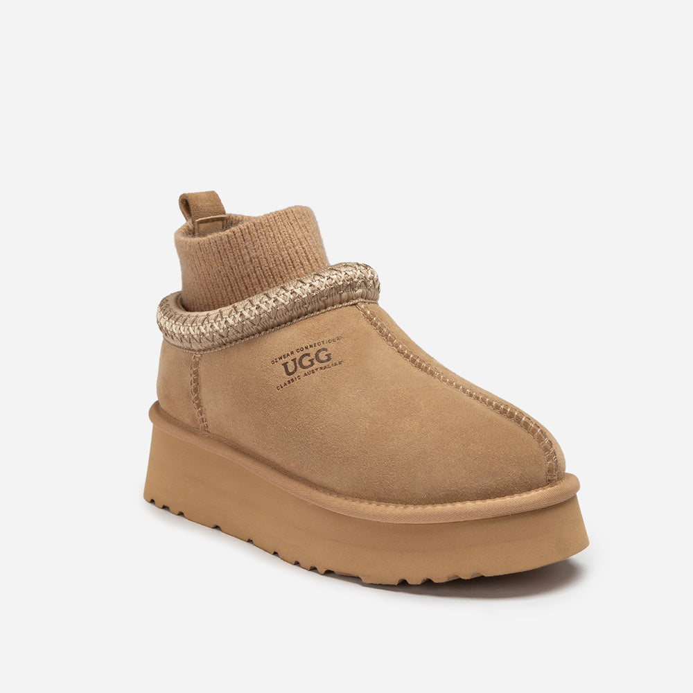 OZWEAR UGG Sydney Knit Platform Slipper