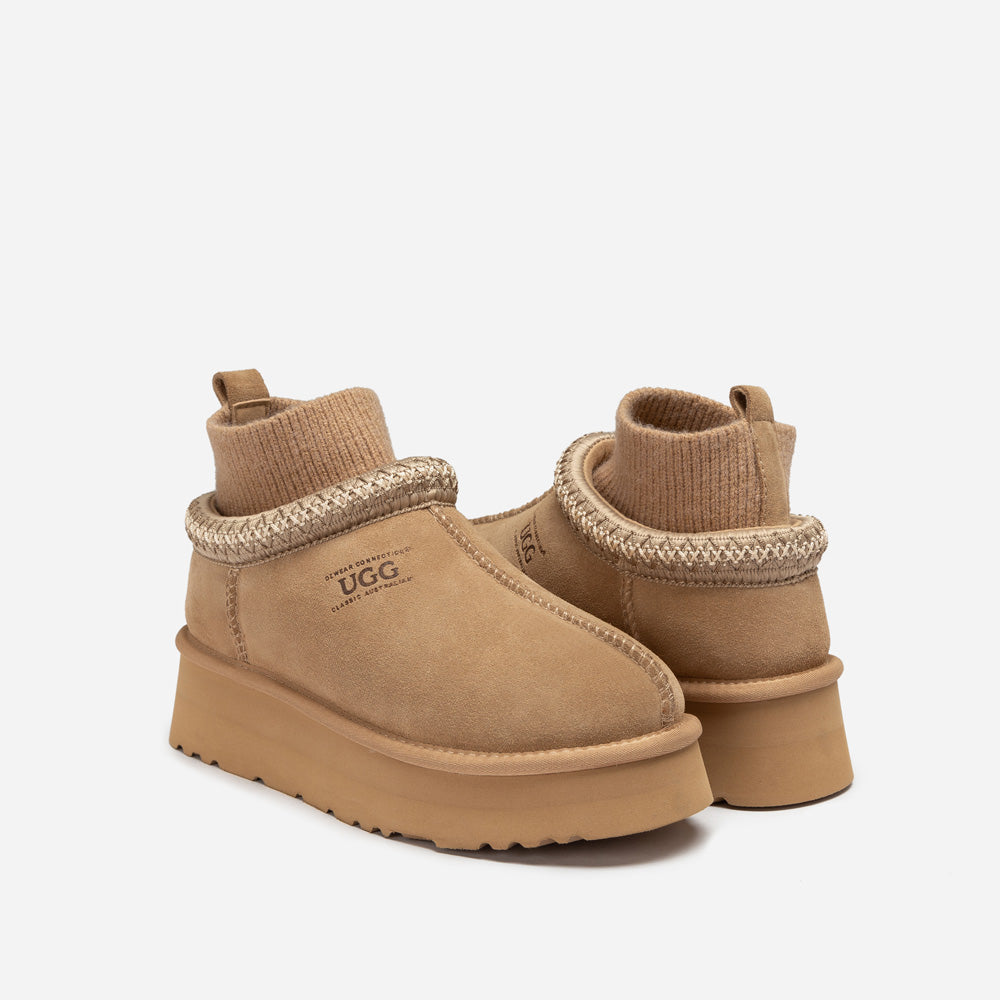 OZWEAR UGG Sydney Knit Platform Slipper