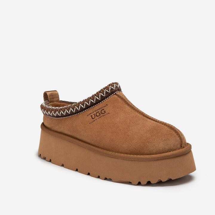 OZWEAR UGG Sydney Spring Platform Slipper (Water Resistant) (Detachable Wool Insole)