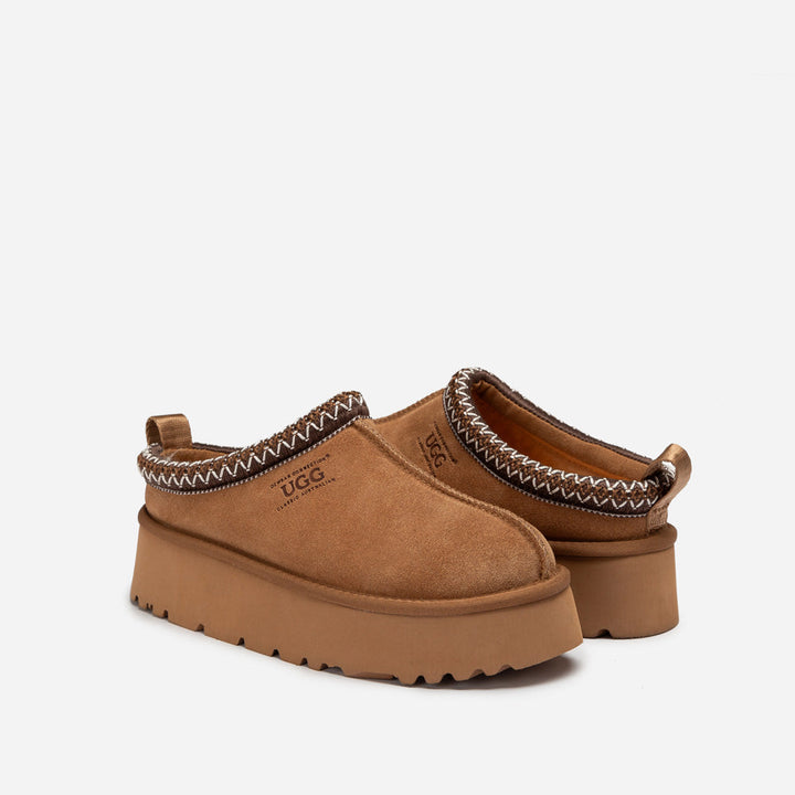 OZWEAR UGG Sydney Spring Platform Slipper (Water Resistant) (Detachable Wool Insole)