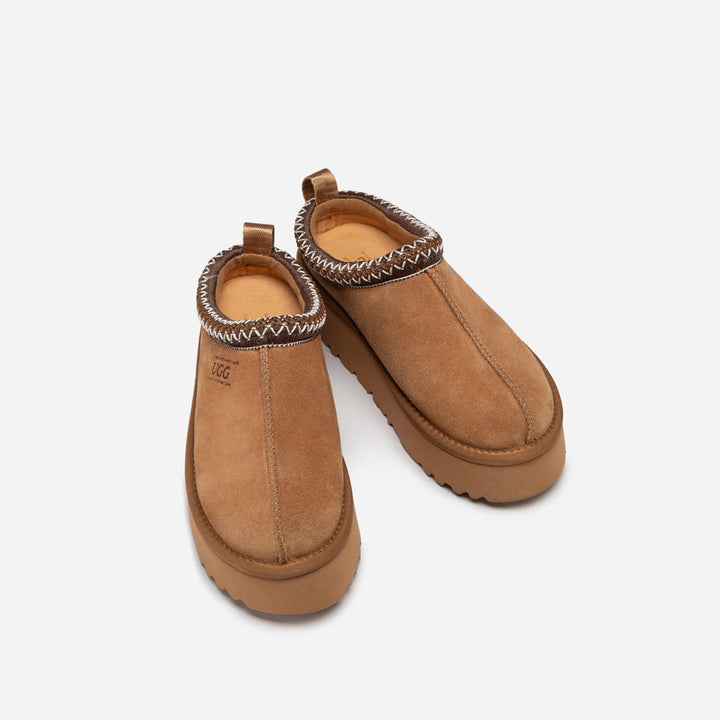 OZWEAR UGG Sydney Spring Platform Slipper (Water Resistant) (Detachable Wool Insole)