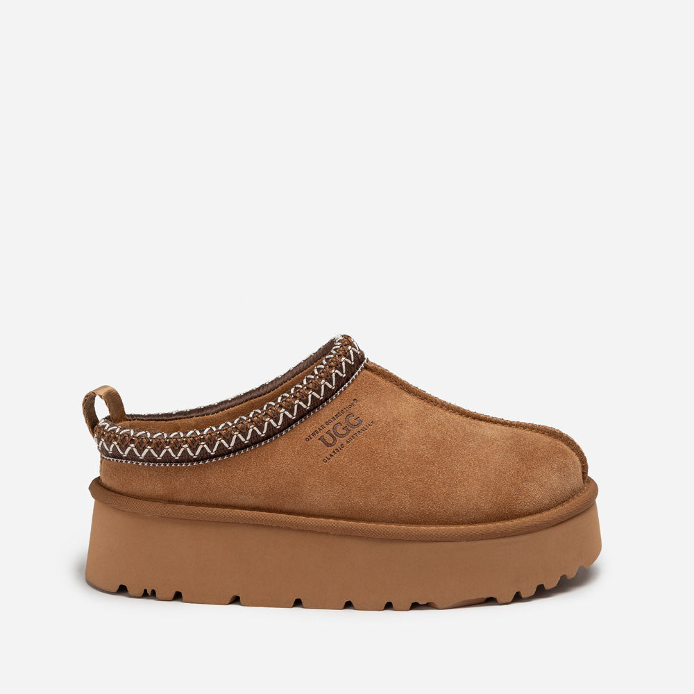 OZWEAR UGG Sydney Spring Platform Slipper (Water Resistant) (Detachable Wool Insole)