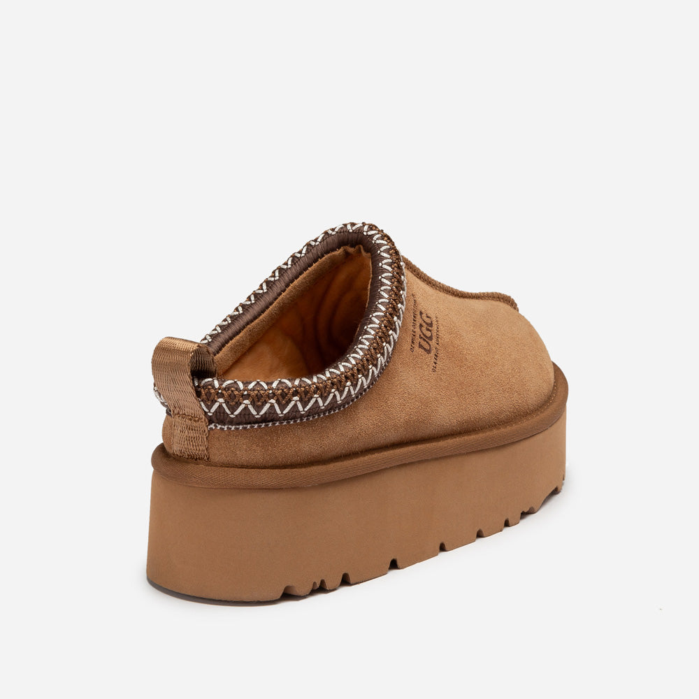 OZWEAR UGG Sydney Spring Platform Slipper (Water Resistant) (Detachable Wool Insole)