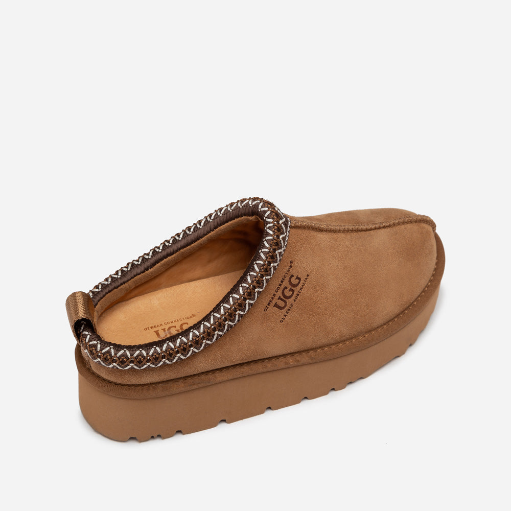OZWEAR UGG Sydney Spring Platform Slipper (Water Resistant) (Detachable Wool Insole)