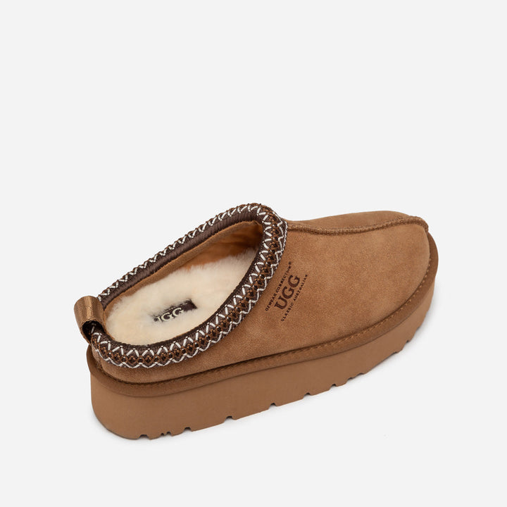 OZWEAR UGG Sydney Spring Platform Slipper (Water Resistant) (Detachable Wool Insole)