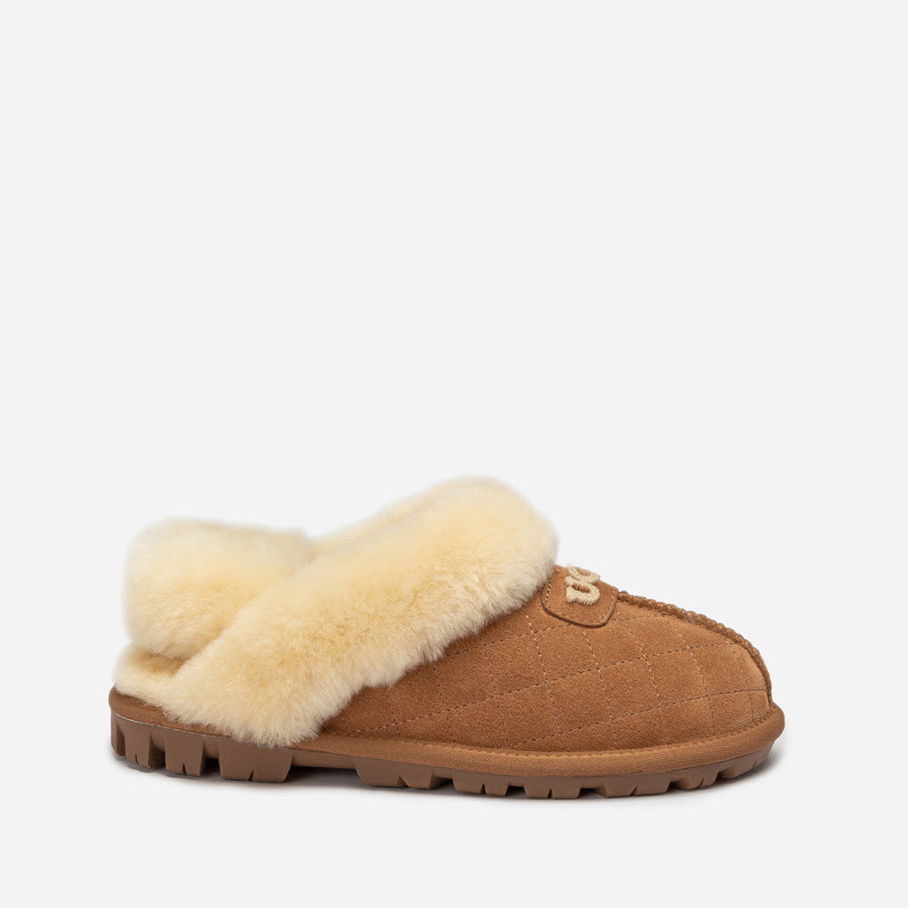 OZWEAR UGG Coquette Matelasse Emb Logo Slipper( Detachable Feature)