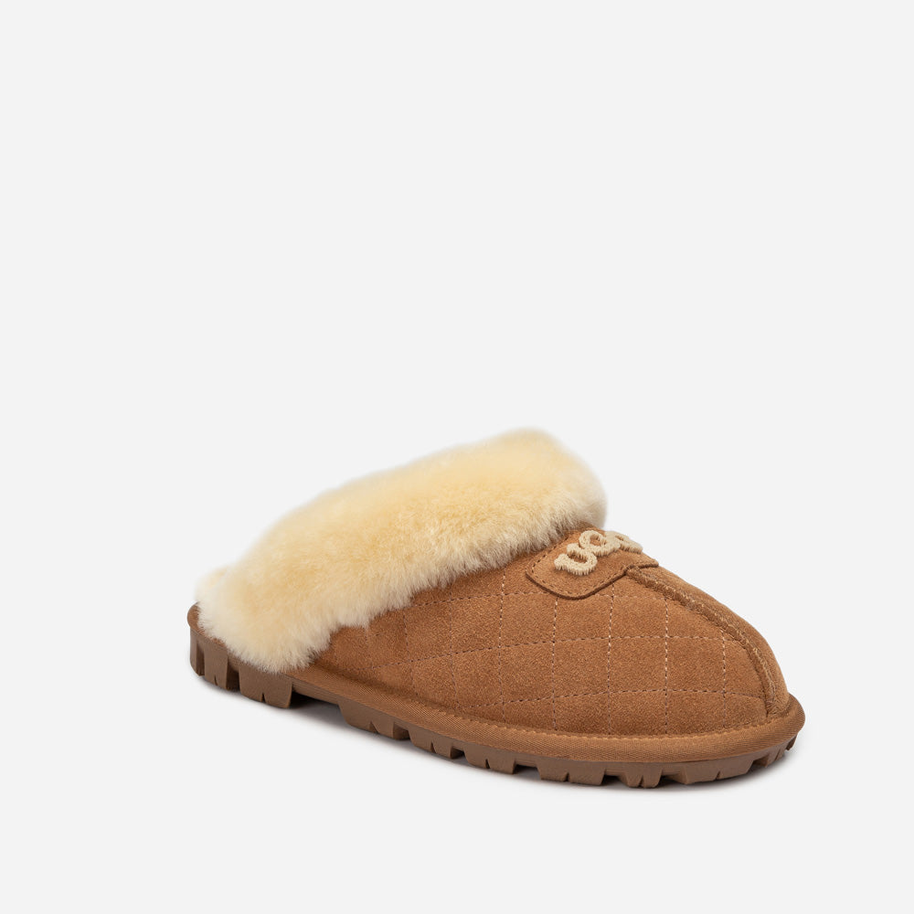 OZWEAR UGG Coquette Matelasse Emb Logo Slipper( Detachable Feature)
