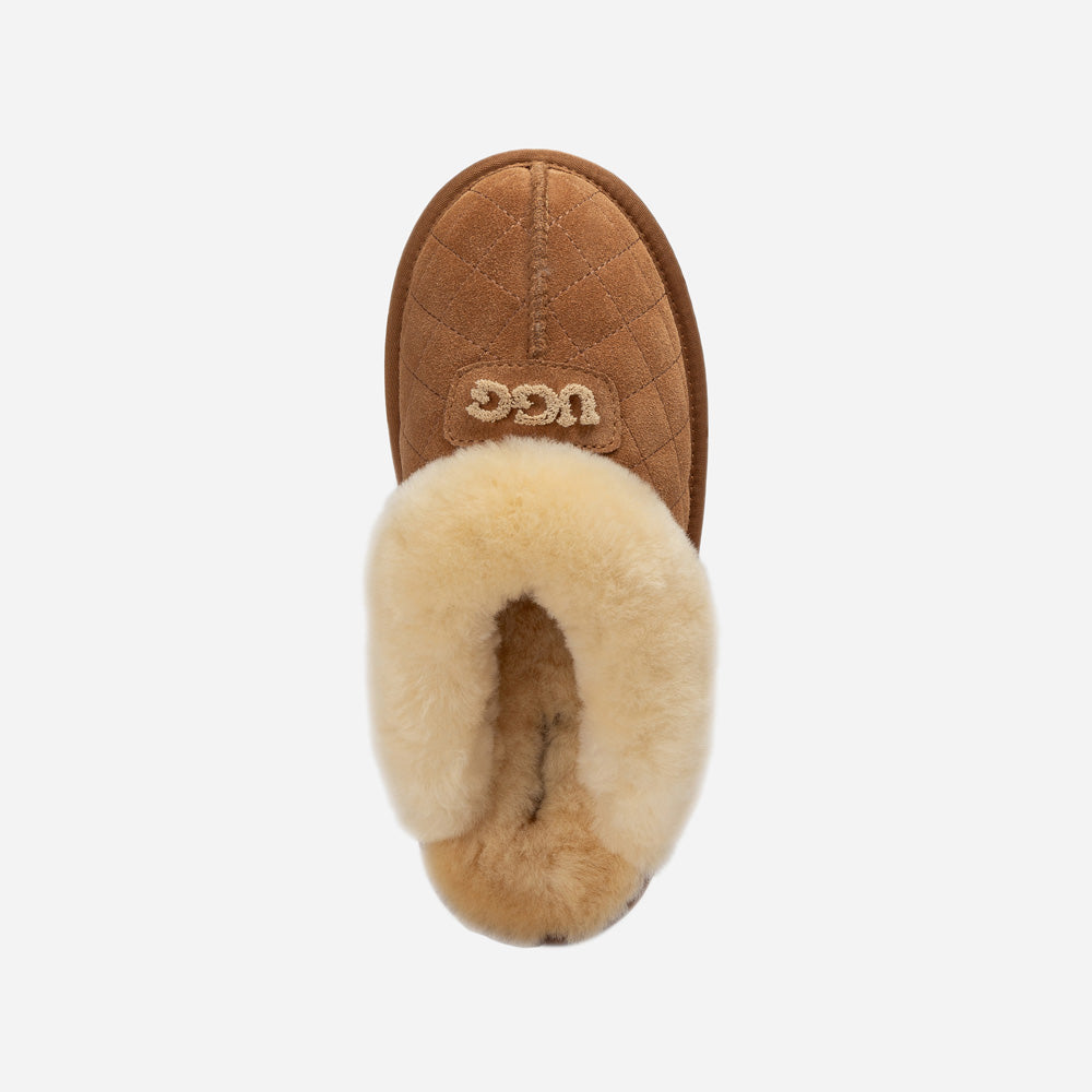 OZWEAR UGG Coquette Matelasse Emb Logo Slipper( Detachable Feature)