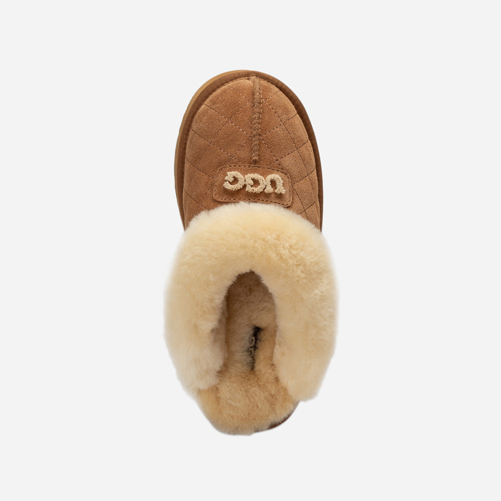 OZWEAR UGG Coquette Matelassé Logo Platform Slipper (Detachable Feature)