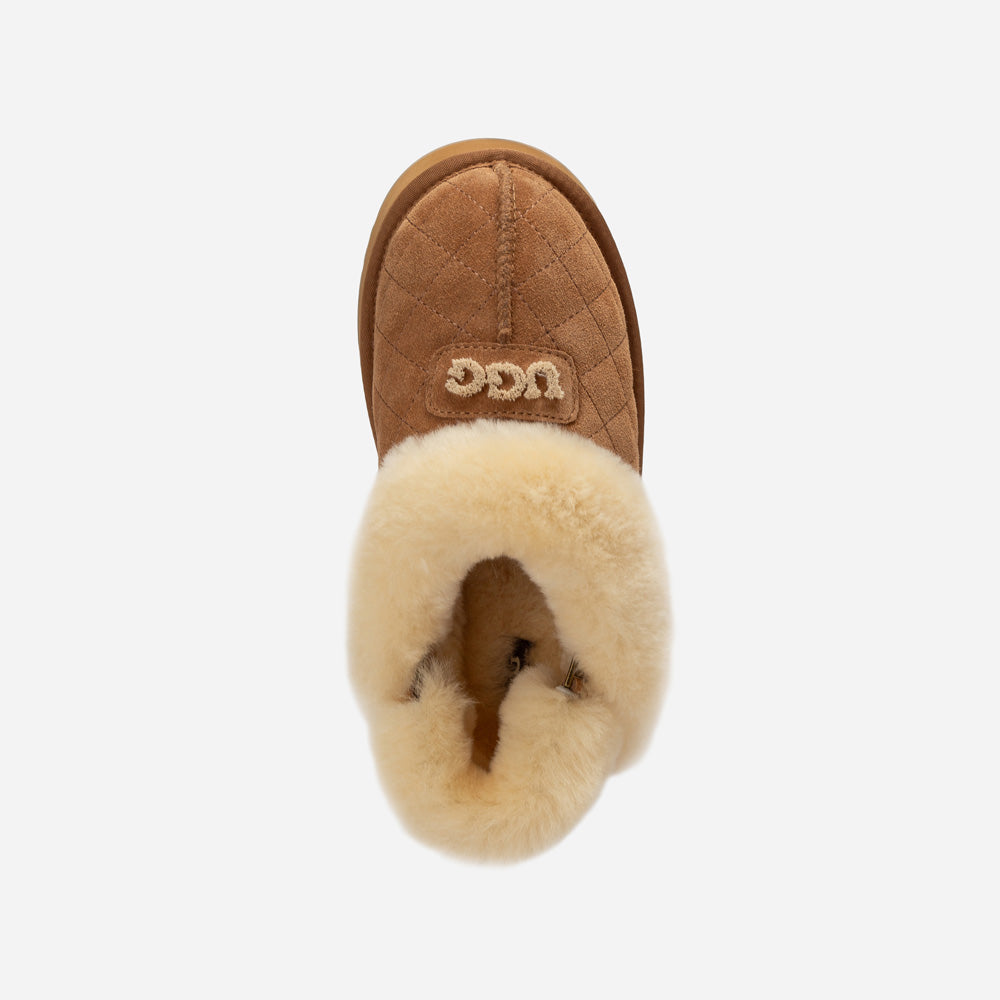 OZWEAR UGG Coquette Matelassé Logo Platform Slipper (Detachable Feature)