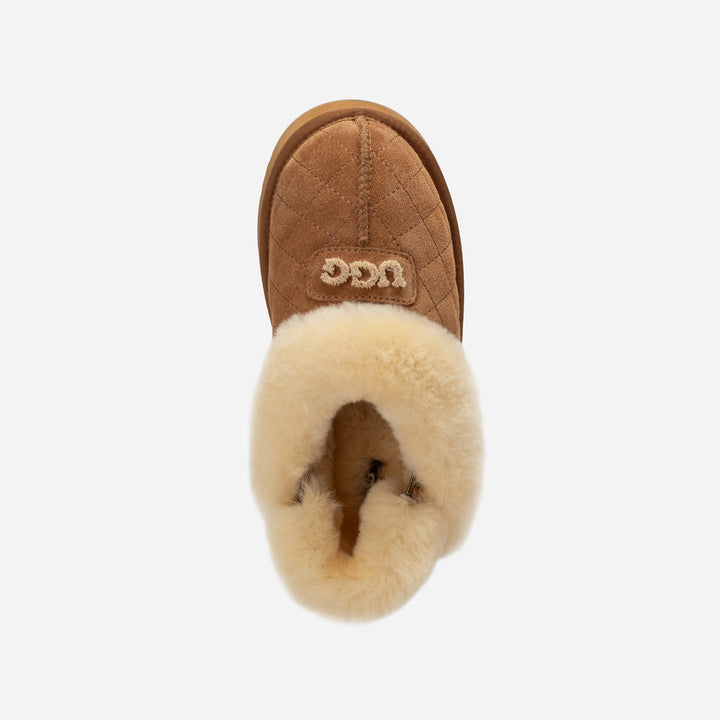 OZWEAR UGG Coquette Matelassé Logo Platform Slipper (Detachable Feature)